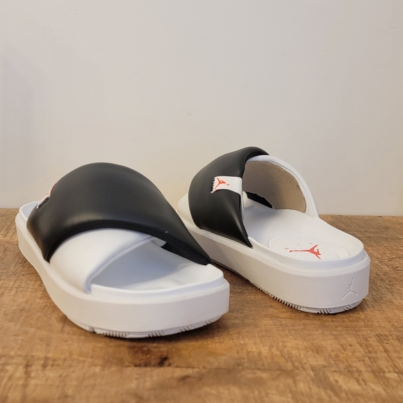 Women's Size 9 Jordan Sophia Slide Slippers 'Black/Off White' (DO8863-100) - Picture 10 of 16